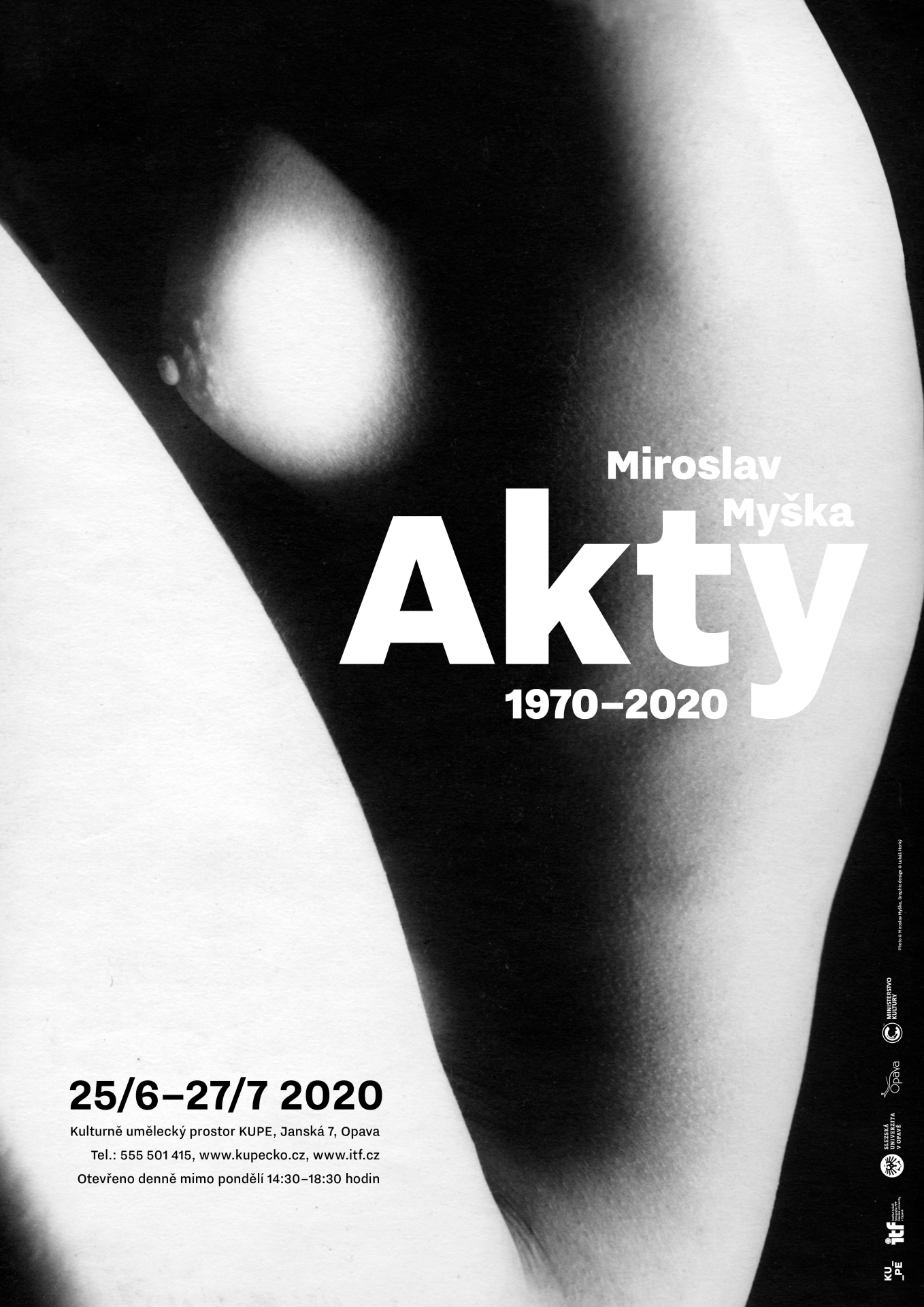 Miroslav Myška: Akty 1970-2020 plakát výstava Opava KUPE